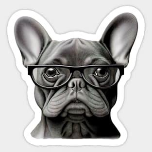 Funny French Bulldog Papa Sticker